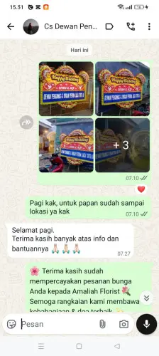 Testimonial Papan Bunga Pernikahan jayamanik